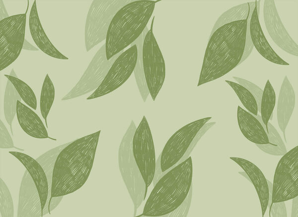 Pattern of green leaves