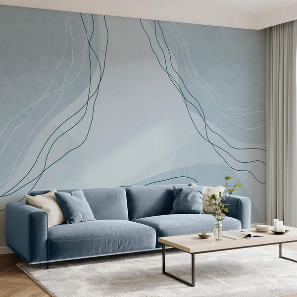 Fond bleu et blanc avec des lignes