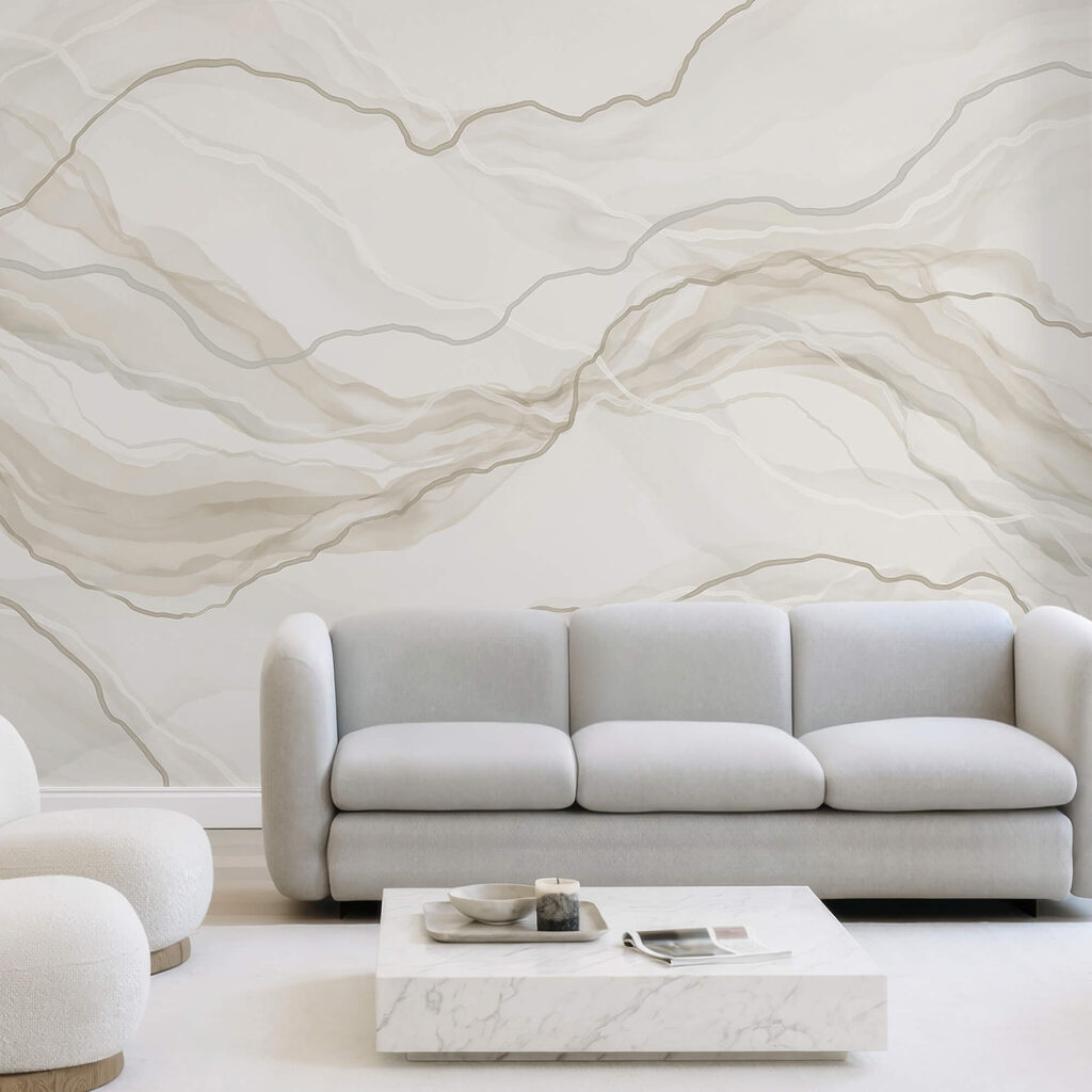 Surface marbrée blanche et grise