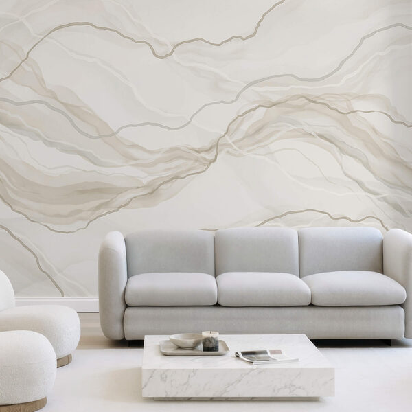 Surface marbrée blanche et grise