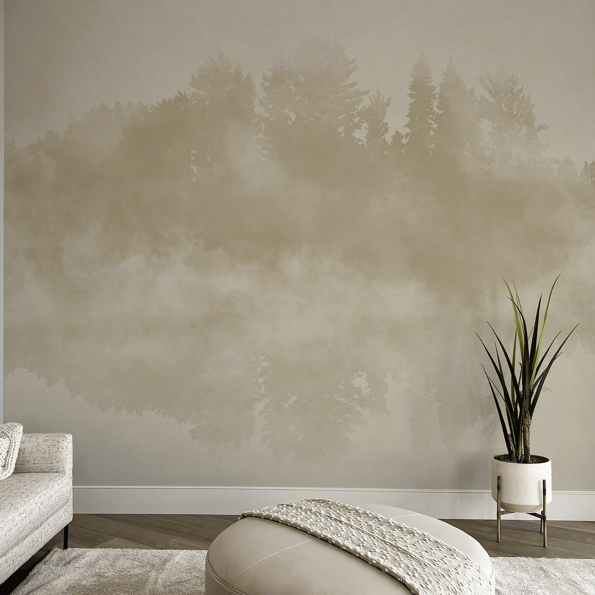 Nuage de fumée et arbres Nuage de fumée et arbres