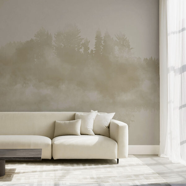 Nuage de fumée et arbres Nuage de fumée et arbres