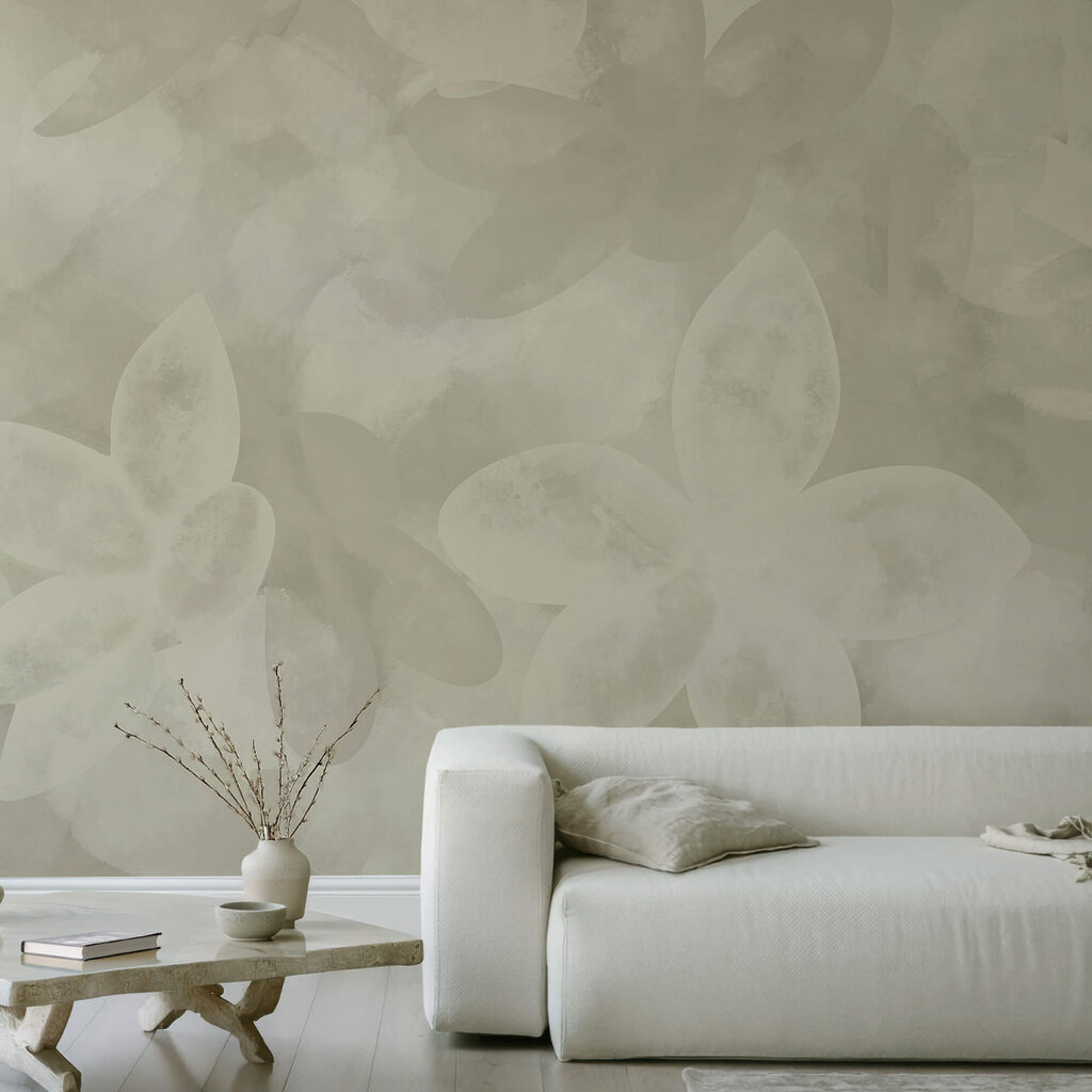 Motif de fleurs blanches