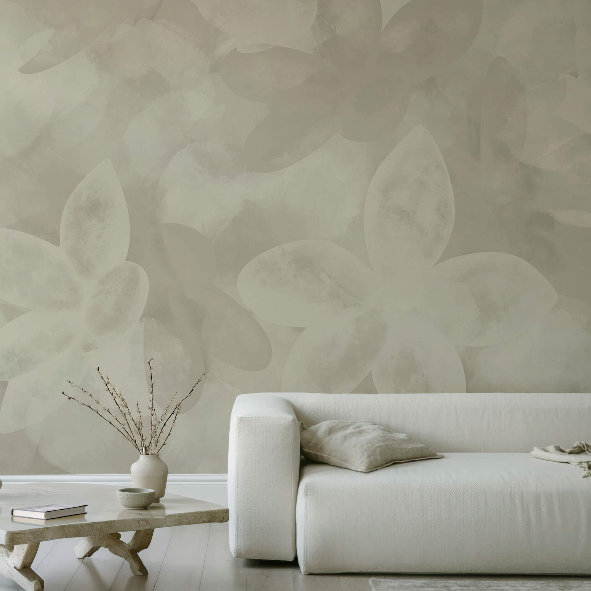 Motif de fleurs blanches