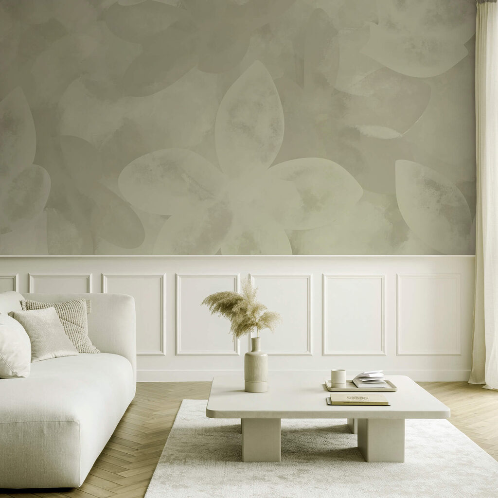 Motif de fleurs blanches