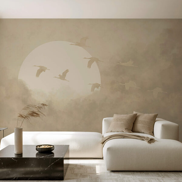 Oiseaux volant dans le ciel