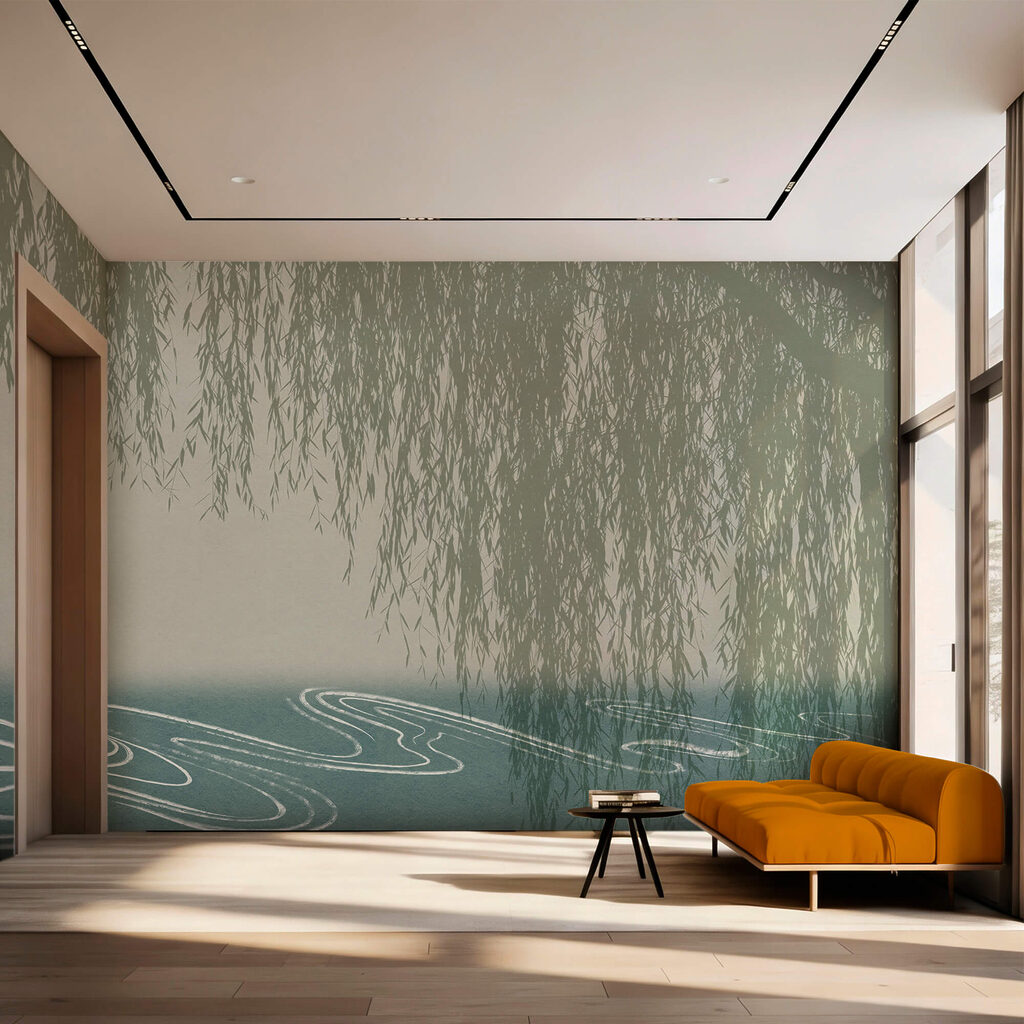 De l'eau avec un saule