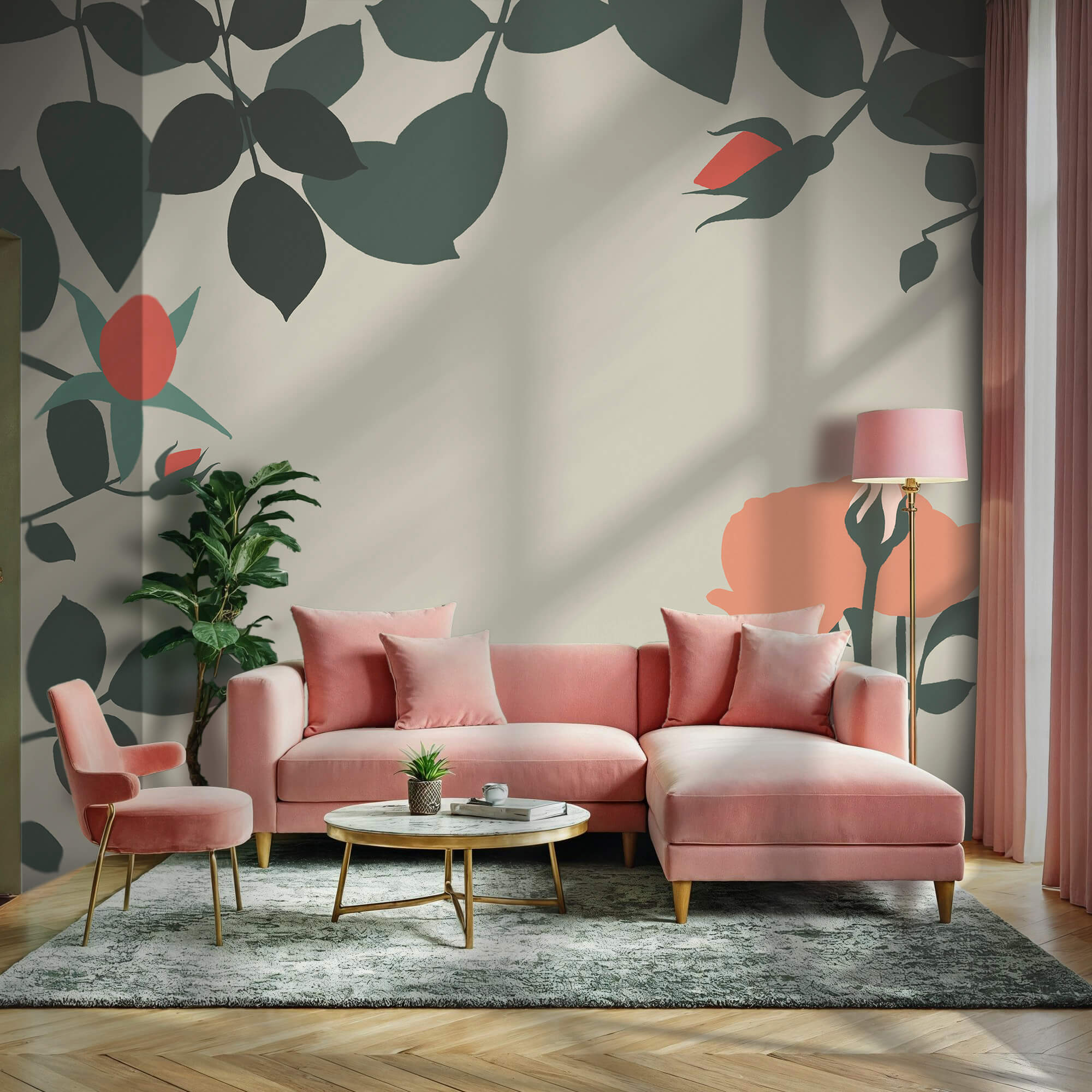 Composition florale aux couleurs vives