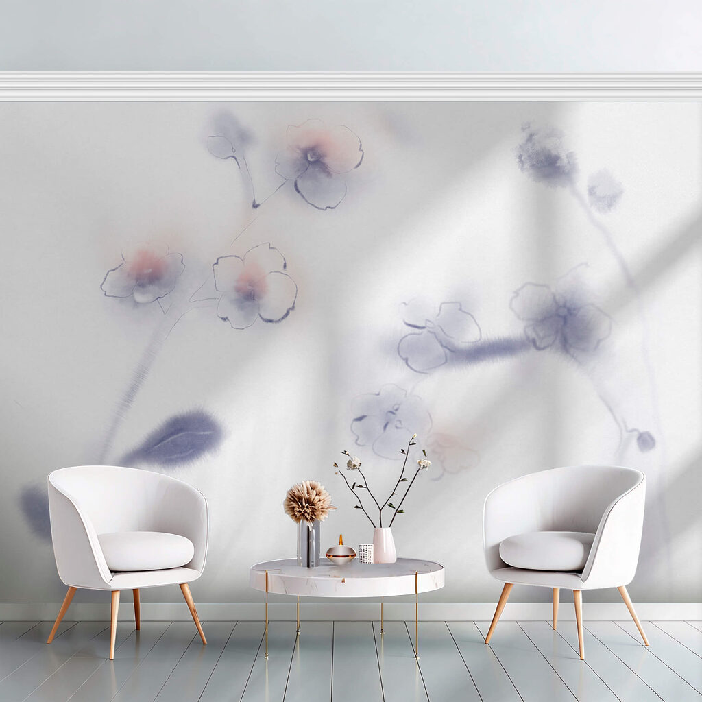 Pétales doux aux couleurs aquarelles délicates