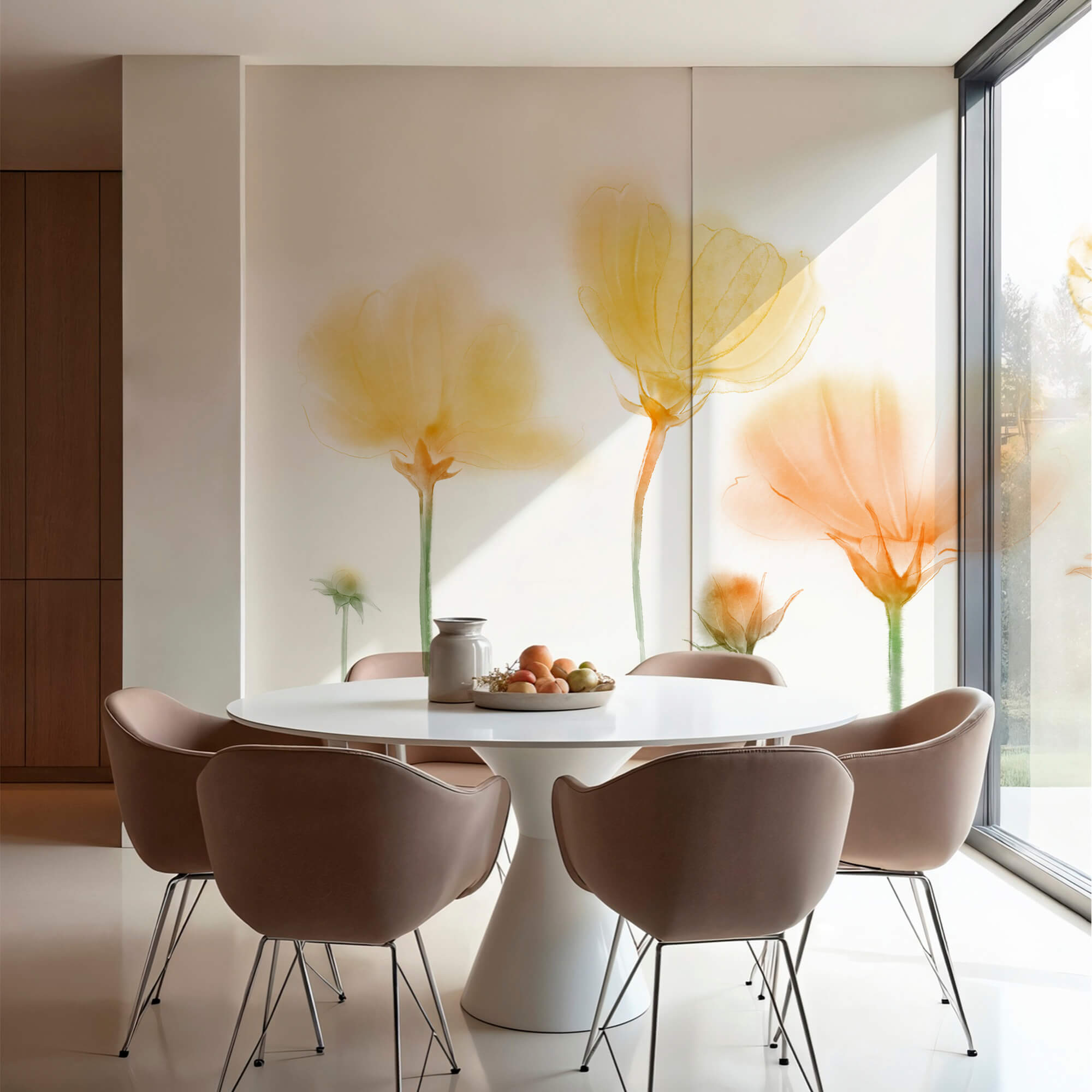 Bouquet de fleurs avec lumière