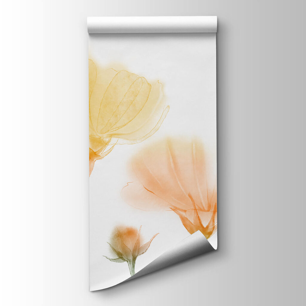 Group of flowers with light