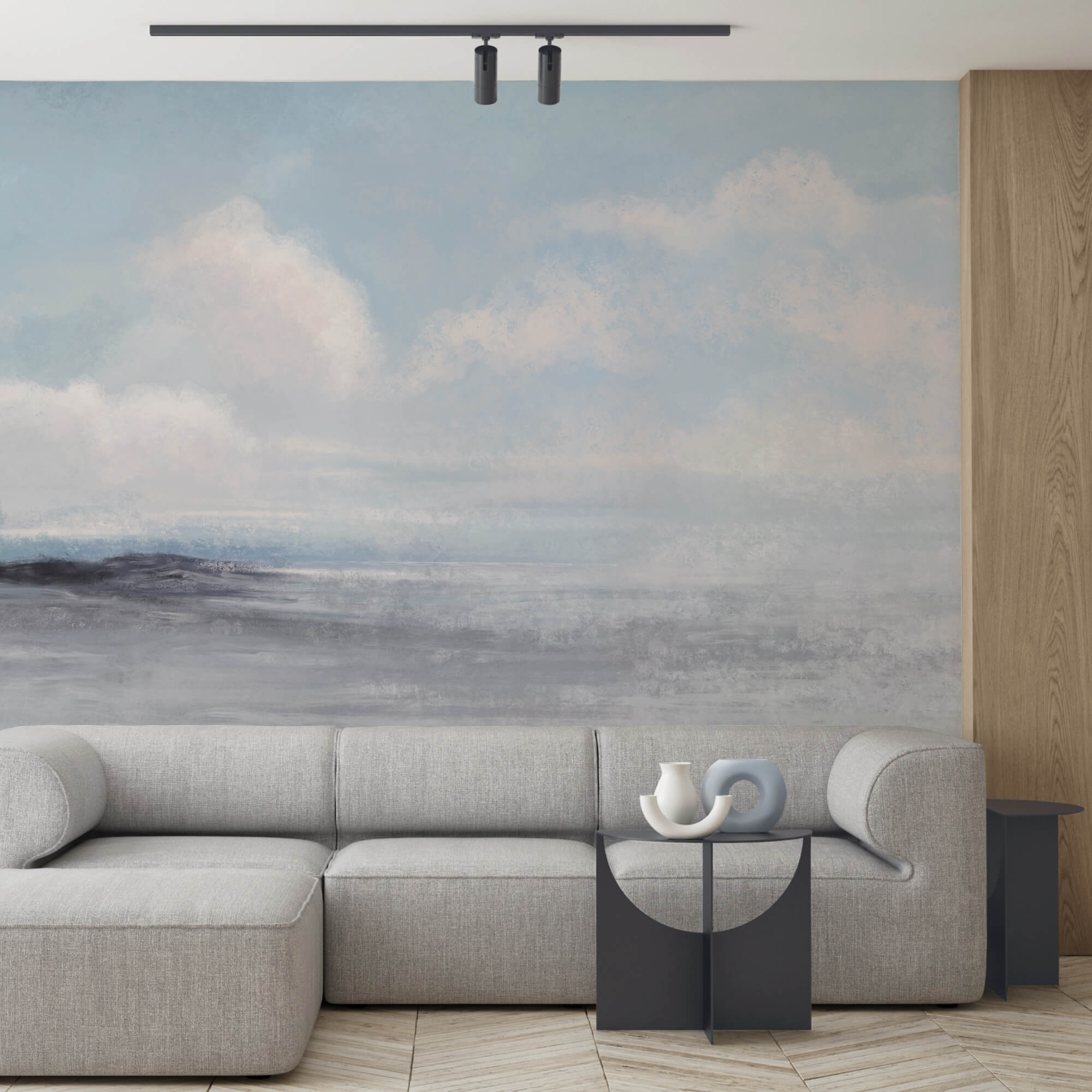 Paysage avec un ciel nuageux Paysage avec un ciel nuageux