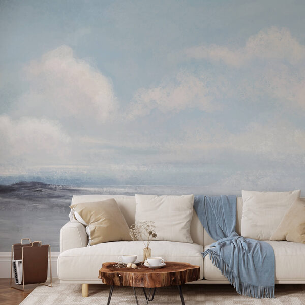 Paysage avec un ciel nuageux Paysage avec un ciel nuageux