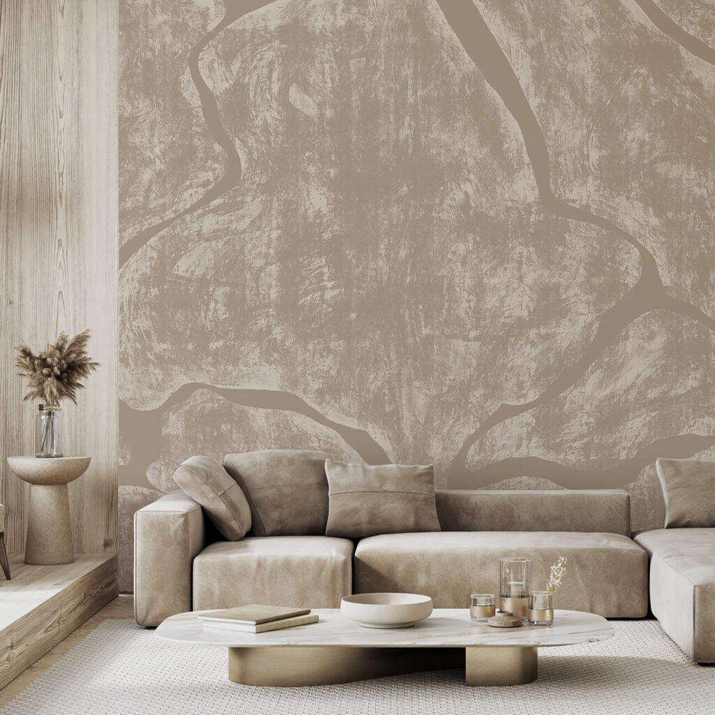 Motif organique dans des tons neutres