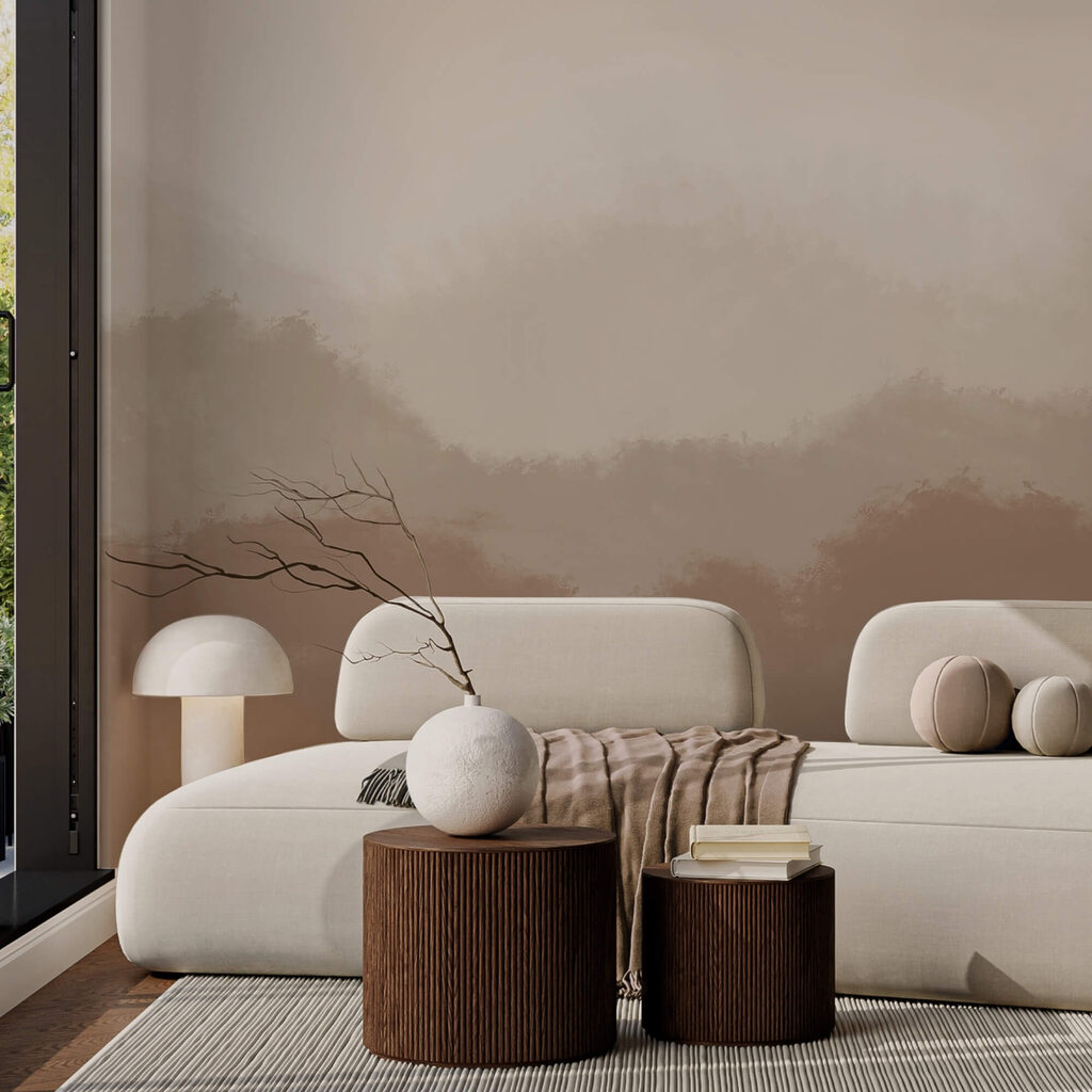 Fond marron et blanc