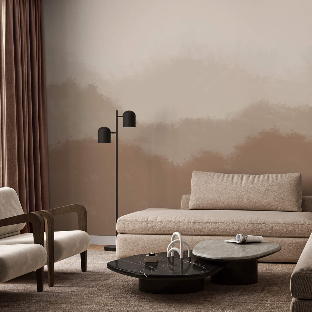 Fond marron et blanc