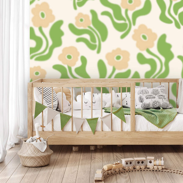 Motif de fleurs et de feuilles