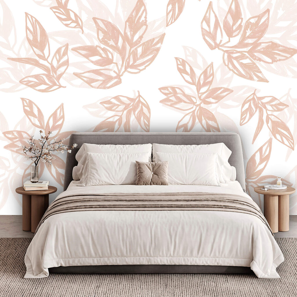 Motif de feuilles sur fond blanc Motif de feuilles sur fond blanc