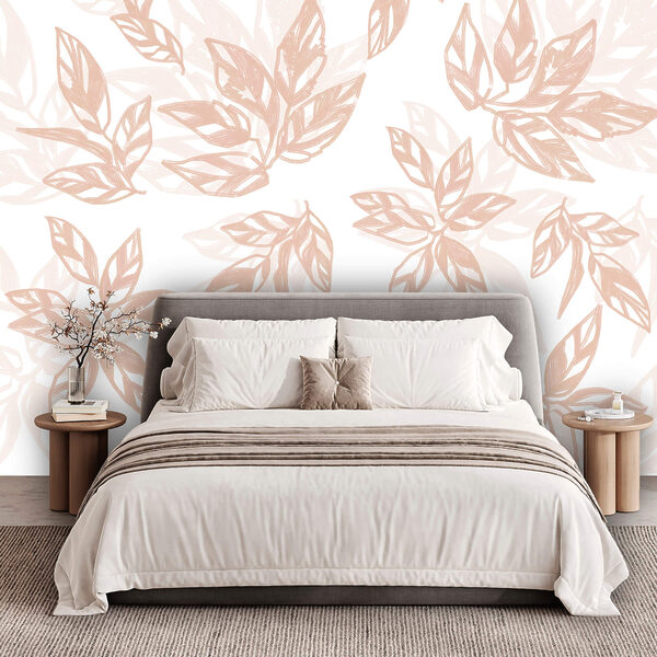 Motif de feuilles sur fond blanc Motif de feuilles sur fond blanc