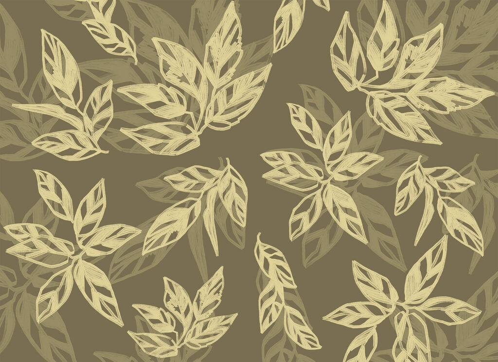 Pattern of leaves on a brown background Pattern of leaves on a brown background