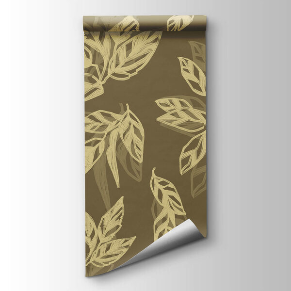 Pattern of leaves on a brown background Pattern of leaves on a brown background