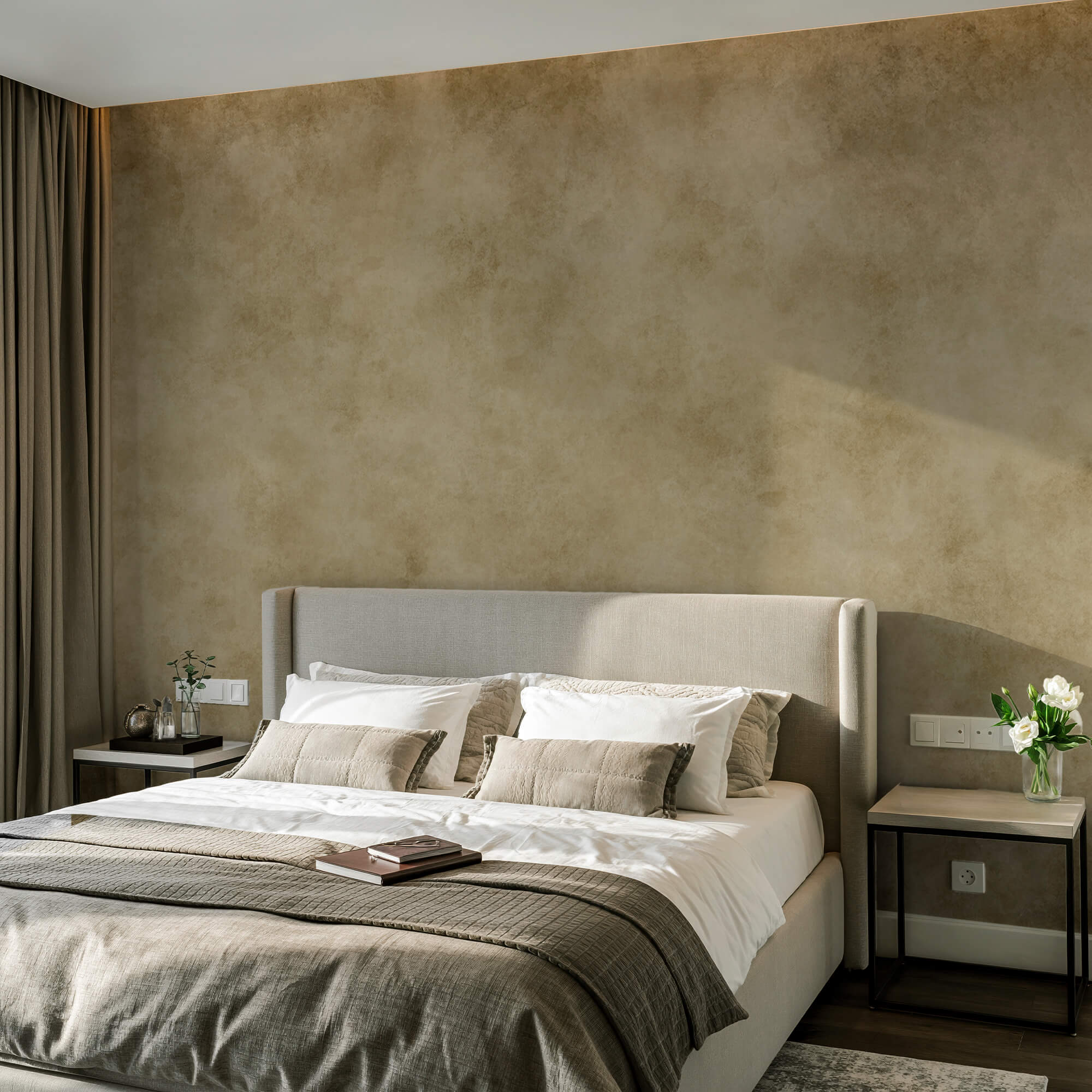 Fond marron et blanc