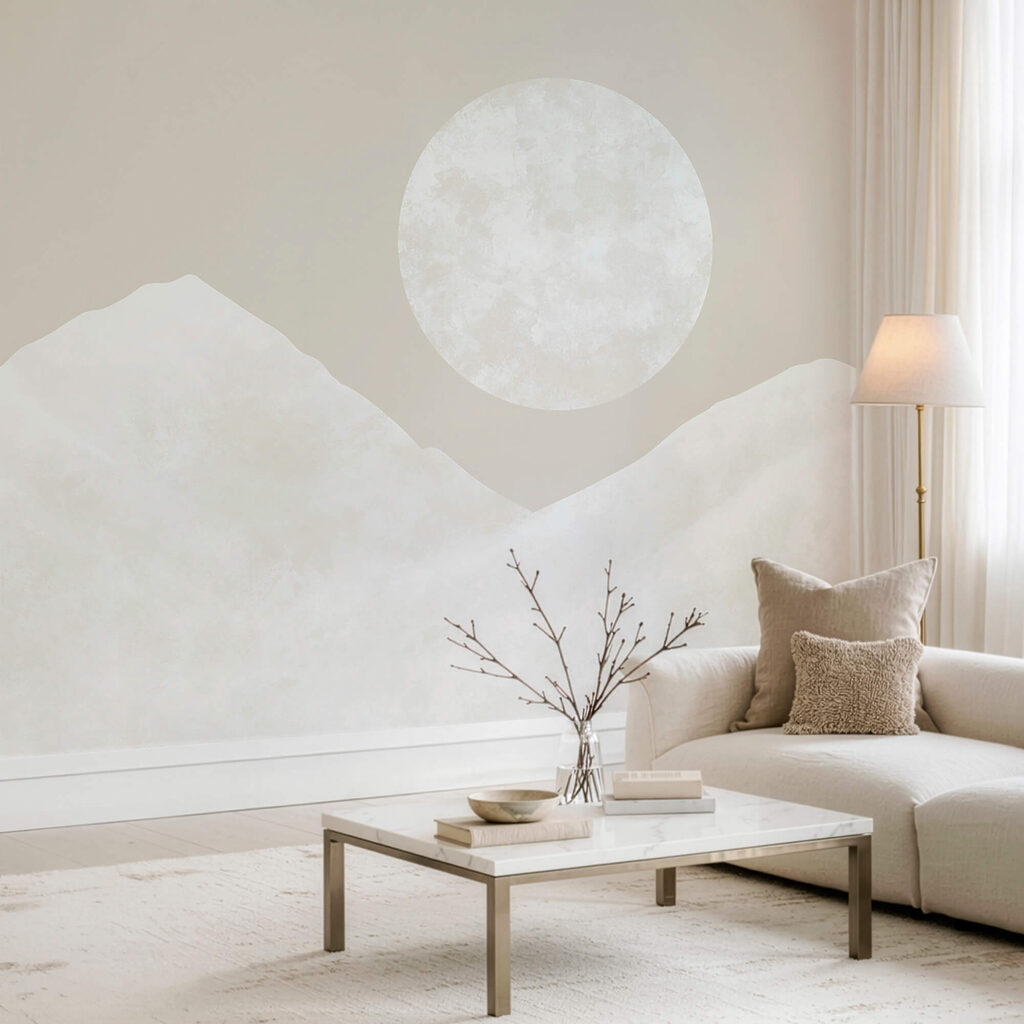 La lune au-dessus d'une montagne La lune au-dessus d'une montagne