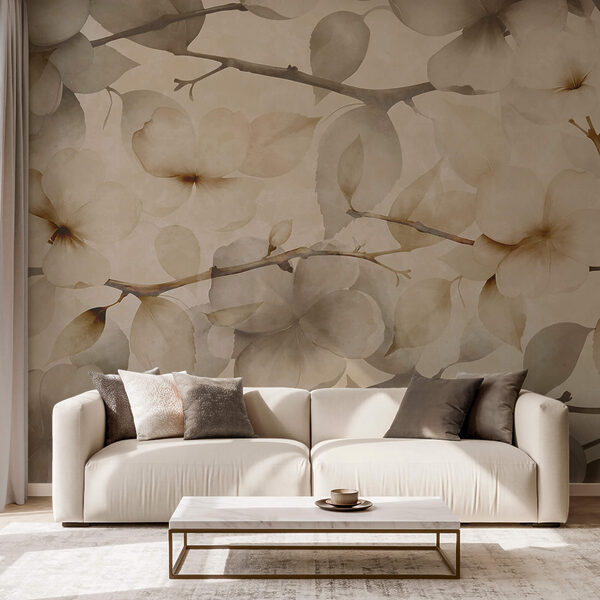 Des motifs floraux délicats sur un fond sobre