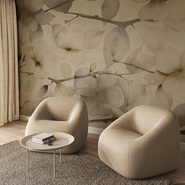 Des motifs floraux délicats sur un fond sobre