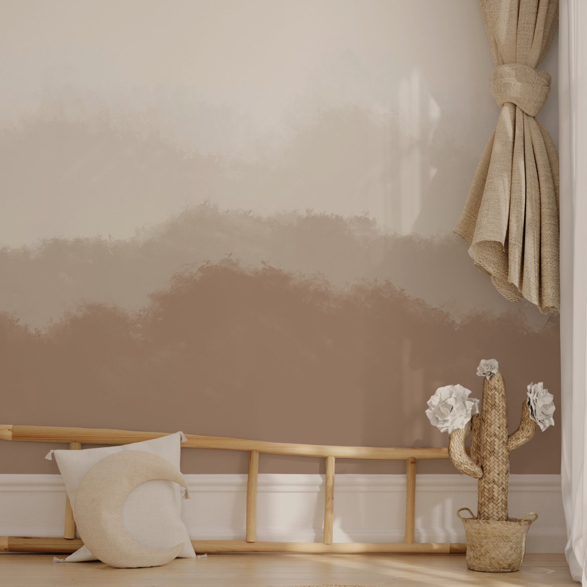Fond marron et blanc