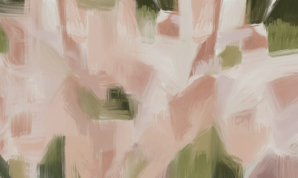 Painting of a pink and green background Painting of a pink and green background