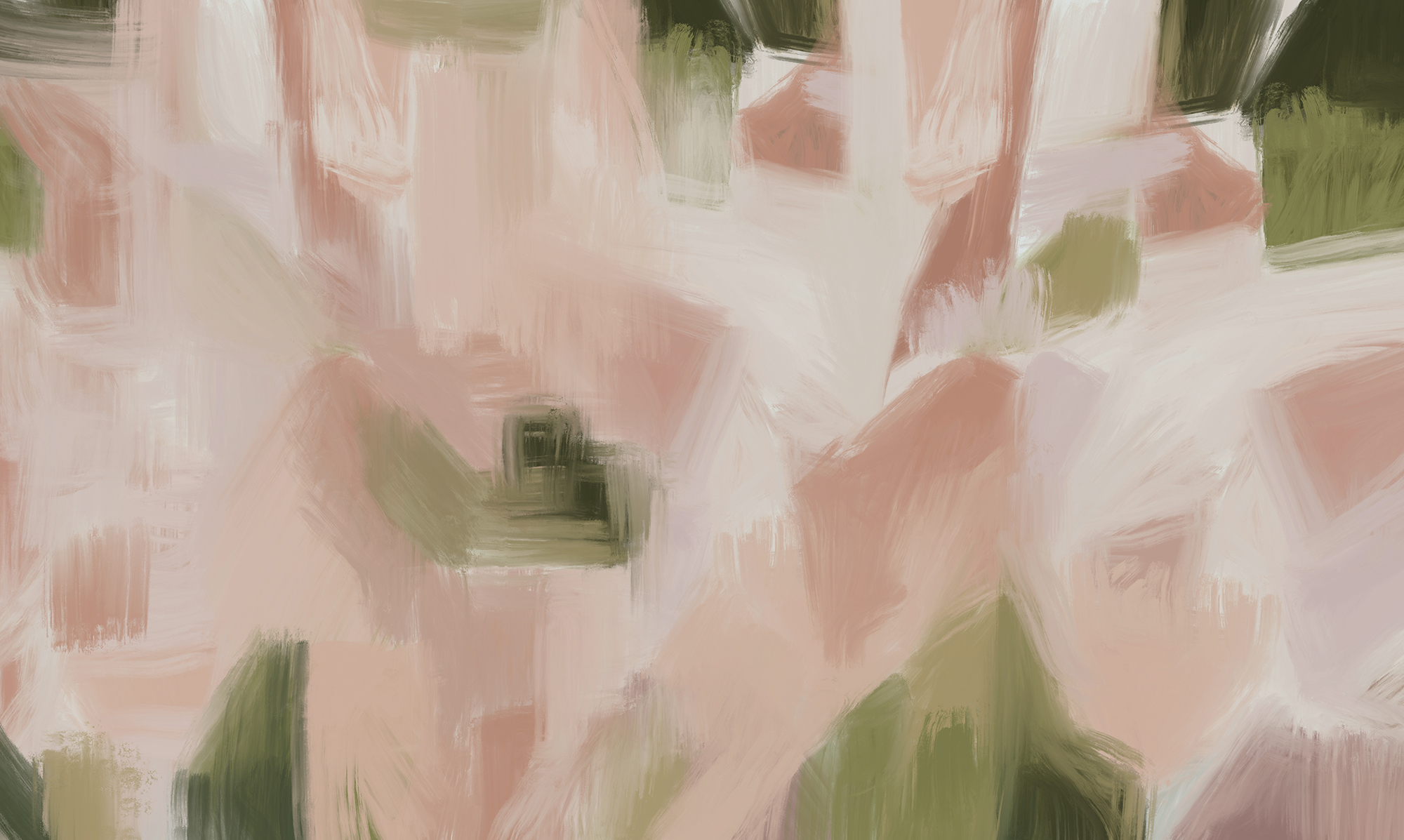 Painting of a pink and green background Painting of a pink and green background