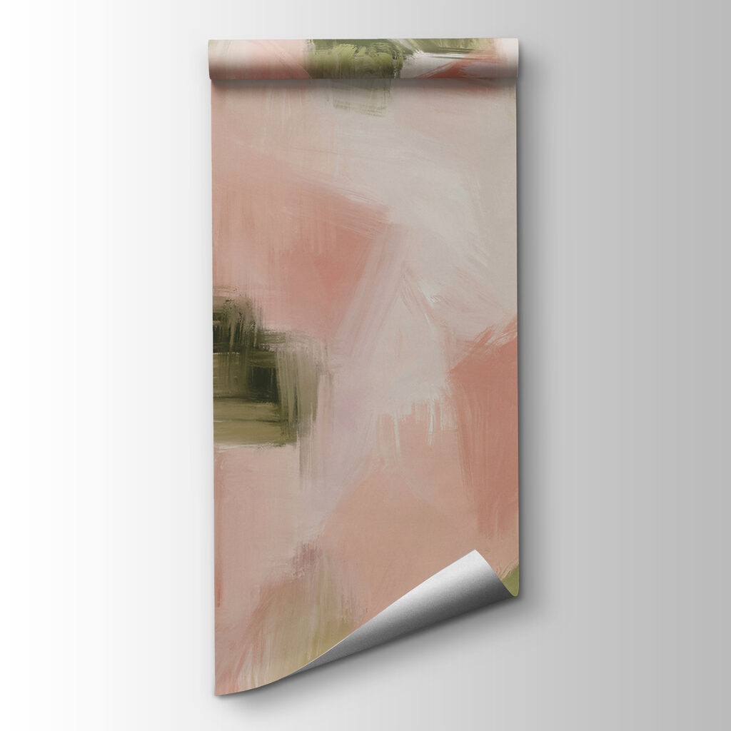 Painting of a pink and green background Painting of a pink and green background