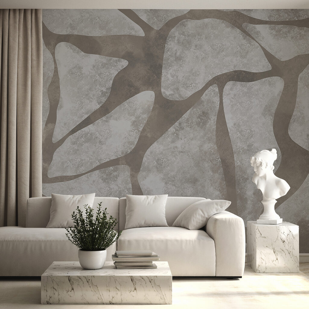 Mur en pierre grise et blanche Mur en pierre grise et blanche