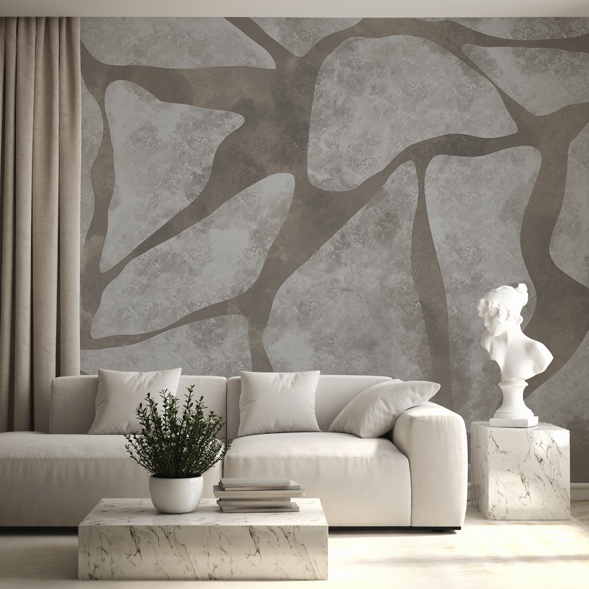 Mur en pierre grise et blanche Mur en pierre grise et blanche
