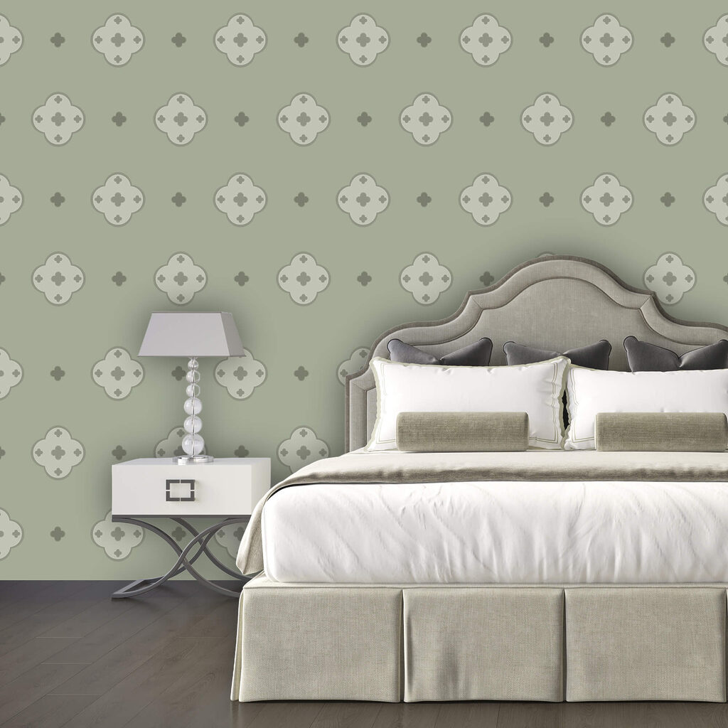 Motif de croix sur fond vert