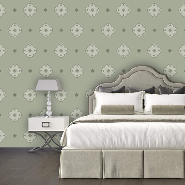 Motif de croix sur fond vert