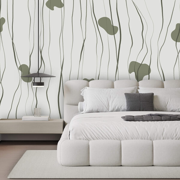 Motif composé de lignes vertes et grises