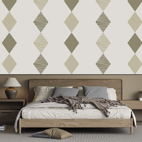 Motif de losanges sur fond blanc