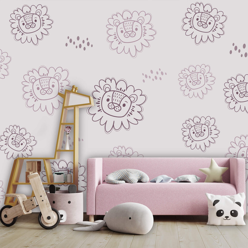 Motif de têtes de lion