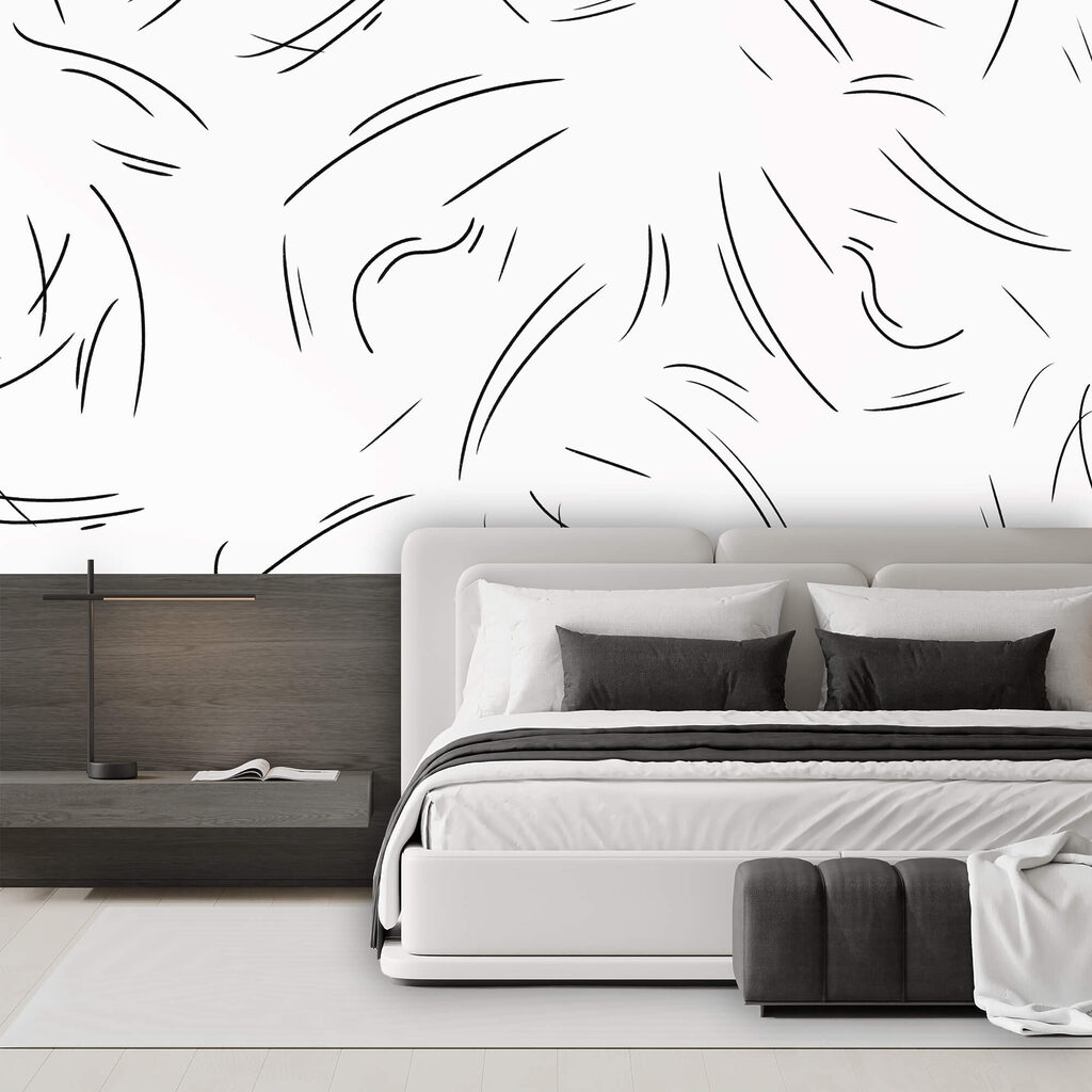 Des lignes noires sur fond blanc