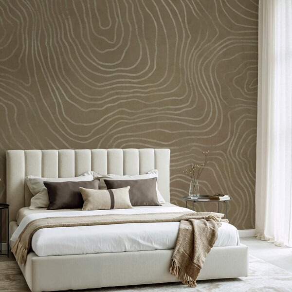 Surface marron avec des lignes blanches