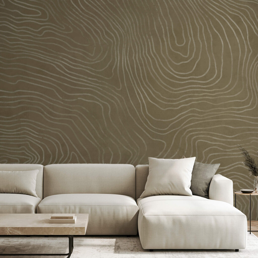 Surface marron avec des lignes blanches