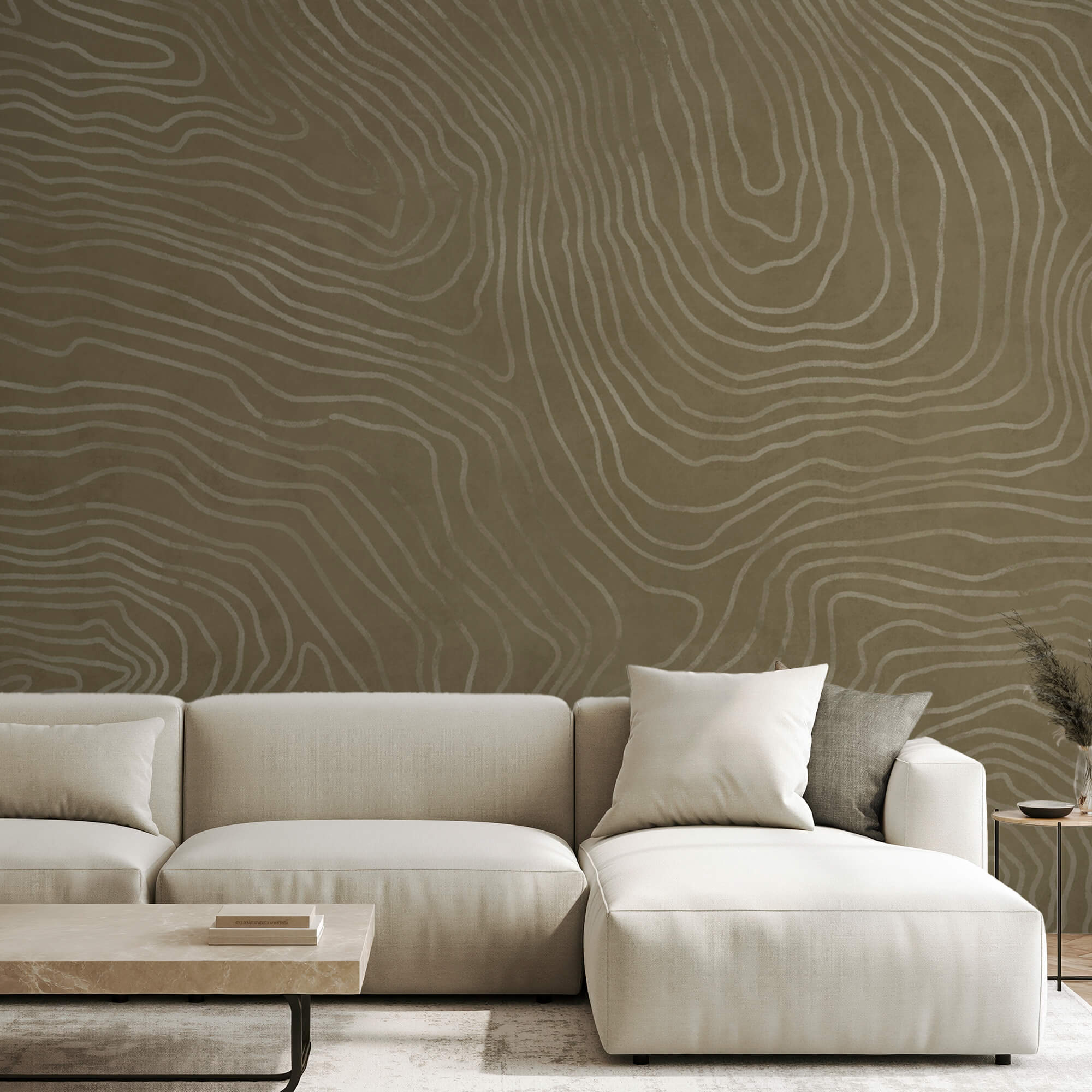Surface marron avec des lignes blanches