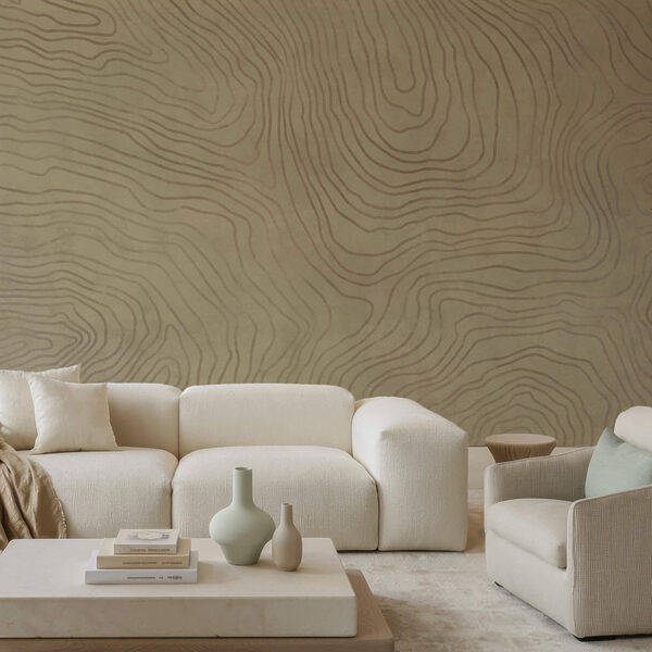 Motif beige et noir sur fond blanc