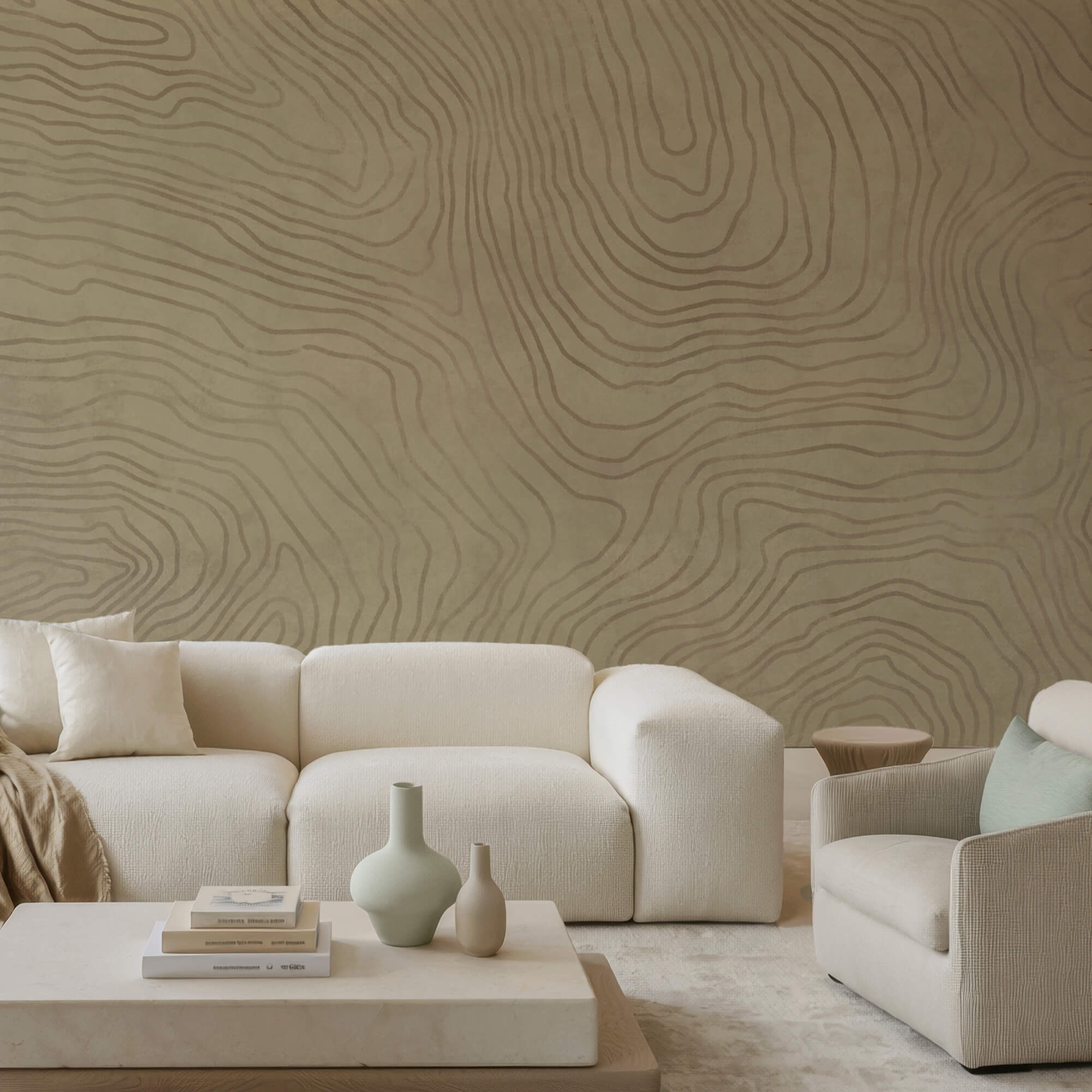Motif beige et noir sur fond blanc