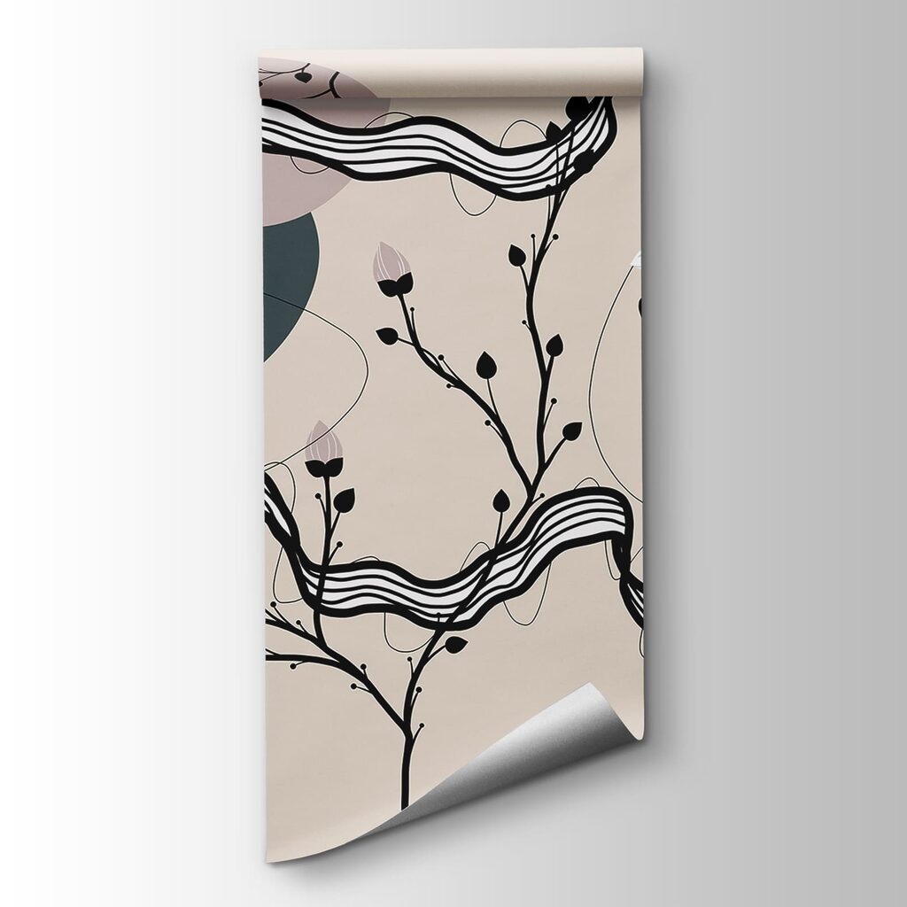 Drawing of a tree with flowers and leaves