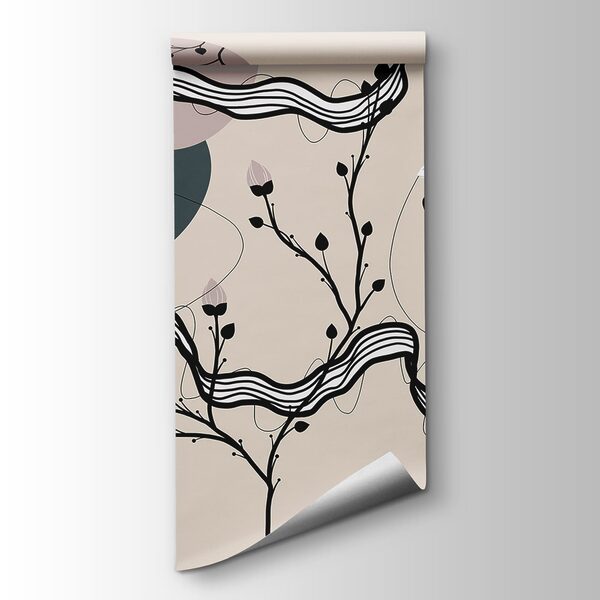 Drawing of a tree with flowers and leaves