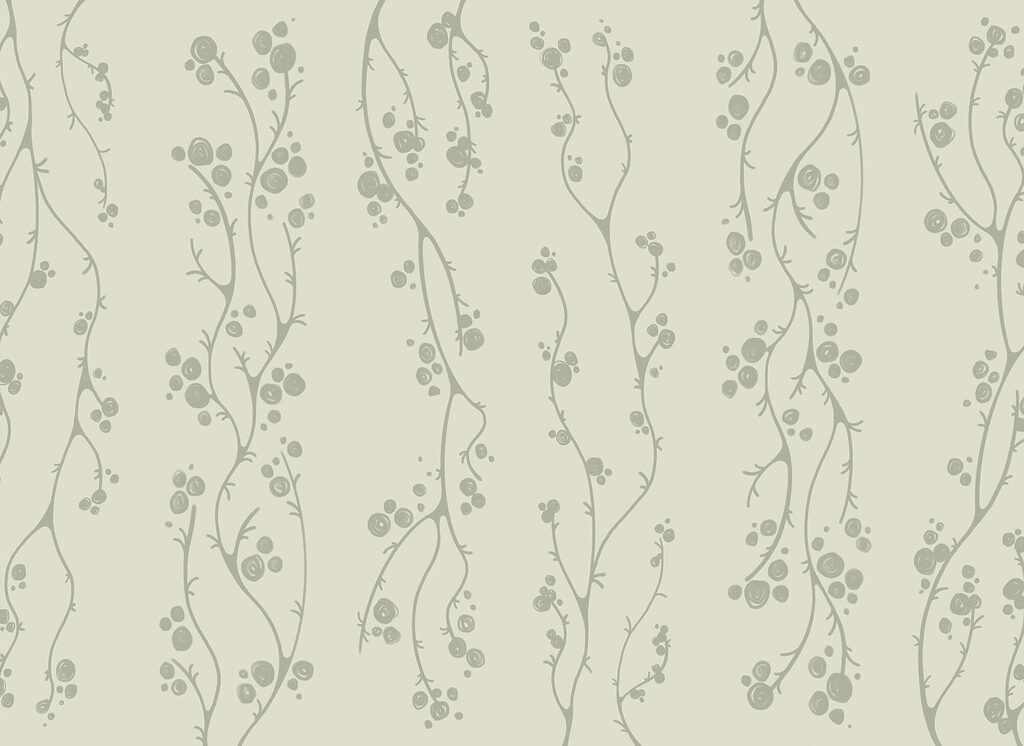 Pattern of vines and dots