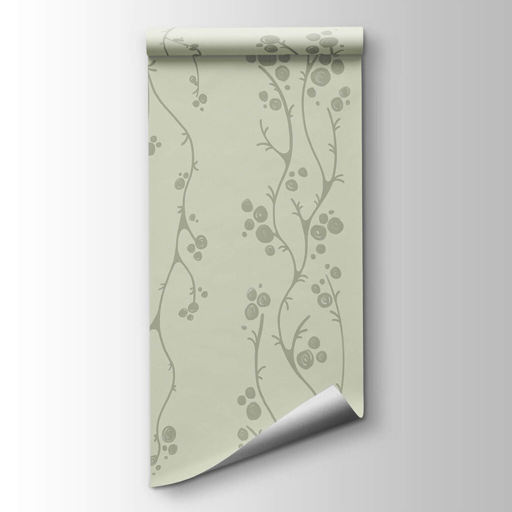 Pattern of vines and dots